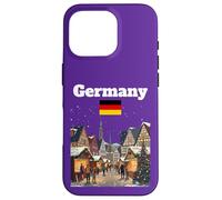 Germany Christmas market lover travel souvenir German flag Case for iPhone 16 Pro