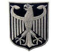 Germany Coat of Arms German Eagle Shield Metallic Embroidered Iron On Sew On Patch