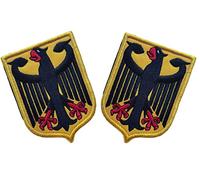 Germany Coat of Arms German Eagle Shield Metallic Embroidered Patch Hook and Loop Emblem 2 Pcs …