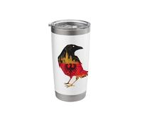 Germany Crow Raven Silhouette German Pride Bird Lover Stainless Steel Insulated Tumbler