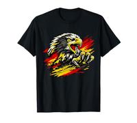 Germany Eagle Black Red Gold Patriot Crest Motif T-Shirt