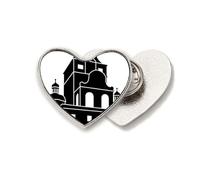 Germany Famous Building Architecture Heart Metal Pin Brooch Clip Love
