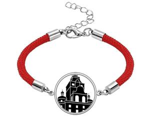 Germany Famous Building Architecture Lucky Red String Bracelet Rope Bracelet Handmade