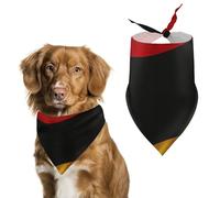 Germany Flag Dog Bandana Washable & Adjustable Triangle Scarf, Breathable Pet Scarf for Small Medium Large Pets, Cute Fashion Pet Accessory