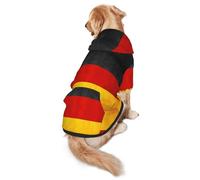 Germany Flag Dog Hoodie for Medium Large Dogs, Warm Soft Pet Sweatshirt, Easy to Wear Jumper Clothes