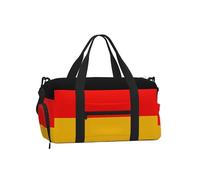 Germany Flag Duffel Bag with Shoe Compartment - Lightweight Water-Resistant Holdall Gym Bag with Built-in Wet and Dry Separation Pouch