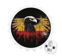 Germany Flag Eagle Bottle Opener, 2 in 1 Magnetic Bottle Opener and Fridge Magnets for Refrigerator, Kitchen, Bar, Beer Lover Gift, White Style
