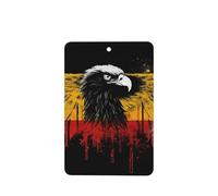 Germany Flag Eagle Car Air Fresheners Cards Set of 4 Pieces, Long-Lasting Auto Aromatherapy Tablets Gifts Car Rearview Mirror Pendant Hanging Scented Cards for Wardrobe Bathroom