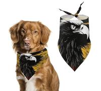 Germany Flag Eagle Dog Bandanas for Feeding Grooming, Triangle Pet Bibs for Cats & Dogs Washable Fashion Pets Scarf for Party Travel 27.6 X 11.8 Inch