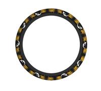 Germany Flag Eagle Printed Steering Wheel Cover Elastic Stretch Car Wheel Wrap Breathable Non-Slip Steering Wheel Protector for Car Truck SUV