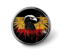 Germany Flag Eagle Round Badge for Men Women, Durable & Stylish Lapel Pins, Lightweight Metal Badges for Shirts, Jackets, Hats