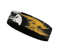 Germany Flag Eagle Sports Sweatband 15" Polyester Hairband Absorbent Quick-Dry Headband for Running, Yoga