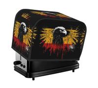 Germany Flag Eagle Toaster Cover 2 Slice, Waterproof Bread Machine Covers with Pockets Universal Size Kitchen Small Appliance Cover with Handle, Dust and Fingerprint Protection
