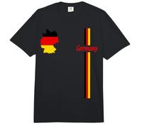 Germany Flag & Map, Minimalist German Pride Graphic Tee Comfort Colors Adult Heavyweight T-Shirt