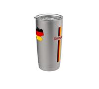 Germany Flag & Map, Minimalist German Pride Graphic Tee Stainless Steel Insulated Tumbler