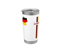 Germany Flag & Map, Minimalist German Pride Graphic Tee Stainless Steel Insulated Tumbler