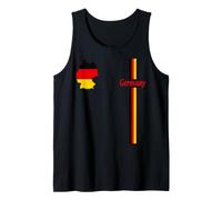 Germany Flag & Map, Minimalist German Pride Graphic Tee Tank Top