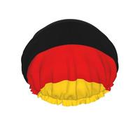 Germany Flag Print Bath Hair Cap Double Layer Shower Cap For Women And Men Reusable Lightweight Soft