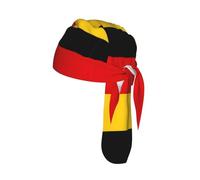 germany flag Print Cycling Bandana Quick Dry Skull Cap Breathable Tie Back Riding Headwear Running Gear 55-60 cm