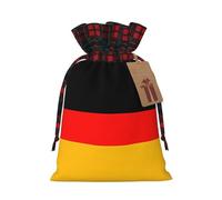 germany flag Print Drawstring Bags, Candy Snack Bag, Reusable Holiday Pouches for Wrapping & Storage S