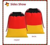 Germany Flag Print Gift Reusable Bag Drawstring Festive Birthday Presents Daily Storage Office Supplies