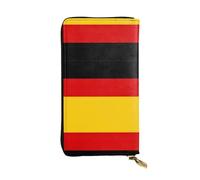germany flag Print Leather Long Clutch Wallet – Fashionable Personalized Wallet, Multiple Card Slots, Gift Ready, Black, One Size