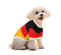 germany flag Print Pure Cotton Pet T-Shirt, Dogs & Cats Comfy Tee Vest, for Small Medium Summer Winter Clothes