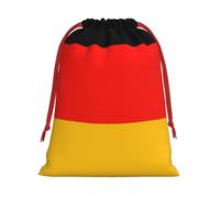 germany flag Print Soft Flannel Drawstring Gift Bags Fleece Gift Pouches for Christmas Halloween Holiday Party