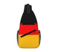 Germany Flag Printing Sling Bag For Men Crossbody Backpack Shoulder Chest Bag Daypack Travel Casual Hiking Outdoor
