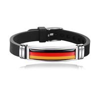 Germany Flag Silicone Wristband Bracelets for Women Men Adjustable Bracelets Bangle Holiday Activity Gifts for Soccer Fan