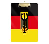 Germany Flag Silk clipboard Anesthesia Plastic for Volleyball Baseball Coaches Size 9 x 12