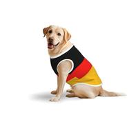 Germany Flag Soft Cotton T-Shirt Vest for Large Dogs, Print Pet Clothes Breathable Pet Pullover Tee Sleeveless Sweatshirt (3xl-5xl)