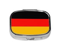 Germany Flag Square mini Pill Box, Travel Pill Box, can be Put into Wallet or Pocket to Store a Variety of Small Items