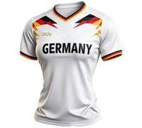 Germany Football Jersey 2026 Women's Sports T-Shirt with Germany or Deutschland Design Short Sleeve V-Neck Oversize Fan Top Breathable for Football Supporter Match Daily