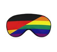 Germany Gay Flag Sleep Mask Eye Cover for Sleeping Men Women Light Blocking Travel Blindfold