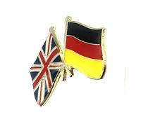 Germany German Deutschland United Kingdom UK Union Jack Friendship Metal Country Flags Pin Badge