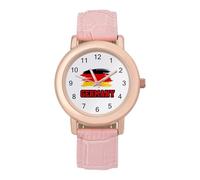 Germany German Flag Fashion Women's Watch Easy Reader Novelty Slim Quartz Casual Dress Wrist Watches