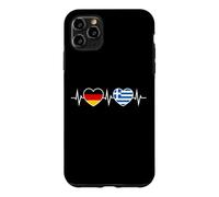 Germany Greece Heartbeat German Greek Two Hearts Case for iPhone 11 Pro Max