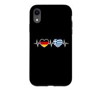 Germany Greece Heartbeat German Greek Two Hearts Case for iPhone XR