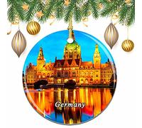 Germany Hanover Town Hall Christmas Xmas Tree Ornament Decoration Wedding Hanging Pendant Decor City Travel Souvenir Collection
