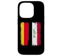 Germany Iraq Half Flag German Iraqi Jersey Case for iPhone 14 Pro