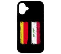 Germany Iraq Half Flag German Iraqi Jersey Case for iPhone 16 Plus