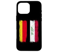 Germany Iraq Half Flag German Iraqi Jersey Case for iPhone 16 Pro Max