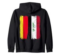 Germany Iraq Half Flag German Iraqi Jersey Zip Hoodie