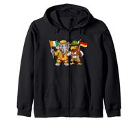 Germany Ivory Coast Flag German Ivorian Roots Cote D'Ivoire Zip Hoodie