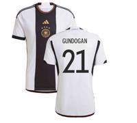 Germany Junior 2022 - 2023 Home Shirt - Gundogan 21 in White | Size: 13-14 Years Germany White 13-14 Years