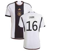 Germany Junior 2022 - 2023 Home Shirt - Lahm 16 in White | Size: 9-10 Years Germany White 9-10 Years