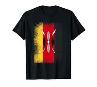 Germany Kenya Flag German Kenyan Shield And Spears T-Shirt