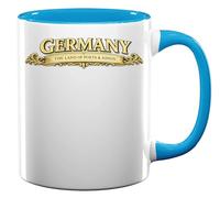 Germany Land of Poets Kings Ceramic Tea Coffee Mug Light Blue