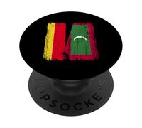 Germany Maldives Half Flag German Maldivian Jersey PopSockets Adhesive PopGrip